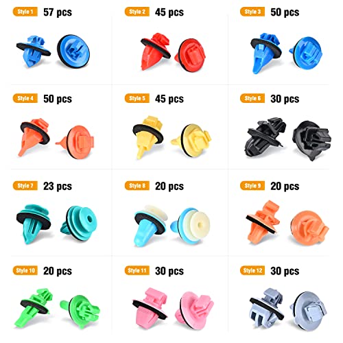 GOOACC 420Pcs Fender Moulding Clips Assortment Kit - Product Imagery