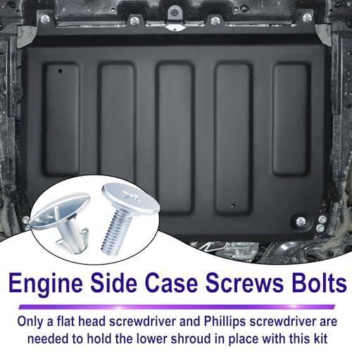 8 PCS Lower Engine Cover Pin Screws, 6 Radiator Engine Access - Product Imagery