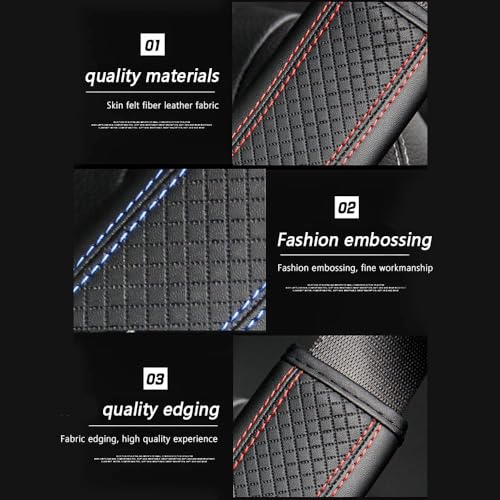 2PCS Car Seat Belt Cover Pad,Breathable Leather Seatbelt Covers - Product Imagery