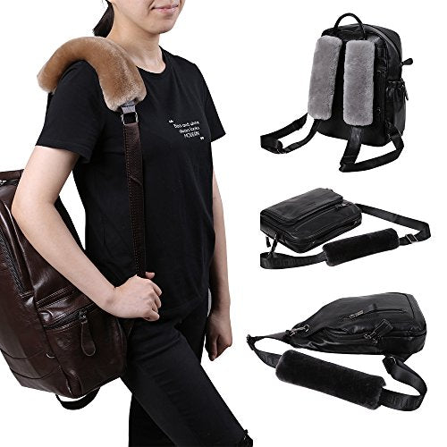 OGLAND 2 Pack Sheepskin Car Seat Belt Cover Pads | Wool Seatbelt - Product Imagery