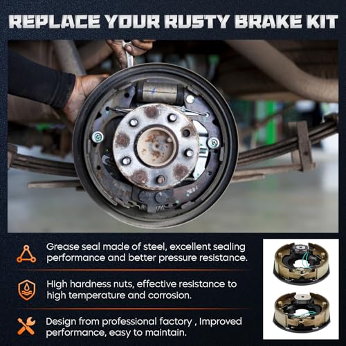 Youxmoto Electric Trailer Brake Assembly, 10" x 2-1/4", - Product Imagery