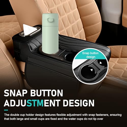 Car Center Console Cover, Microfiber Leather Car Armrest Cover, - Product Imagery