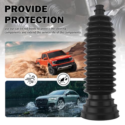 2PCS Thick Silicone Car Inner Tie Rod Boot Upgrade Large - Product Imagery