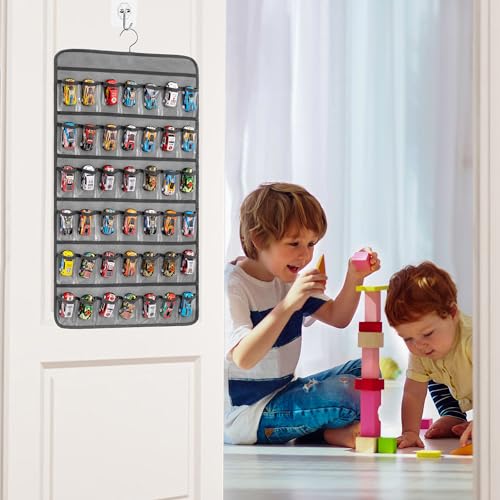 Toy Cars Wheels Storage Holder Matchbox Cars Organizer Dual - Product Imagery