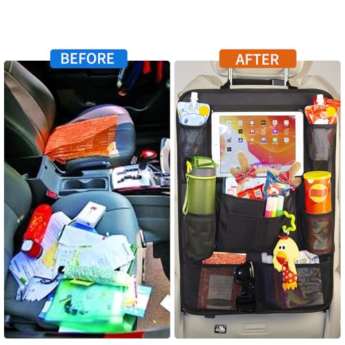 Car Backseat Organizer with 10" Tablet Holder, Seat Back - Product Imagery