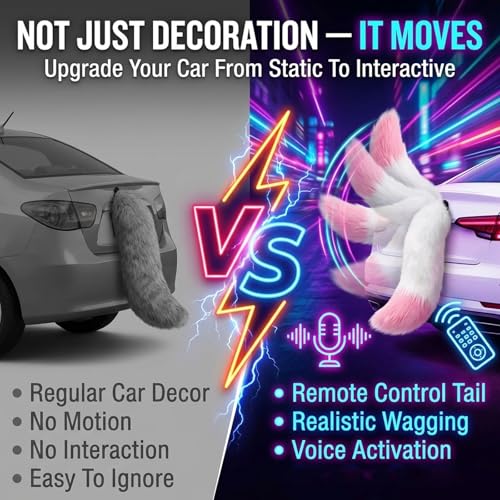 Animated Voice Activated Remote Control Car Tail Electric - Product Imagery