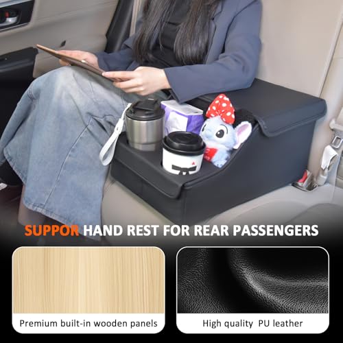 Backseat Car Organizer, Middle Seat Organizer Center Console Cup - Product Imagery