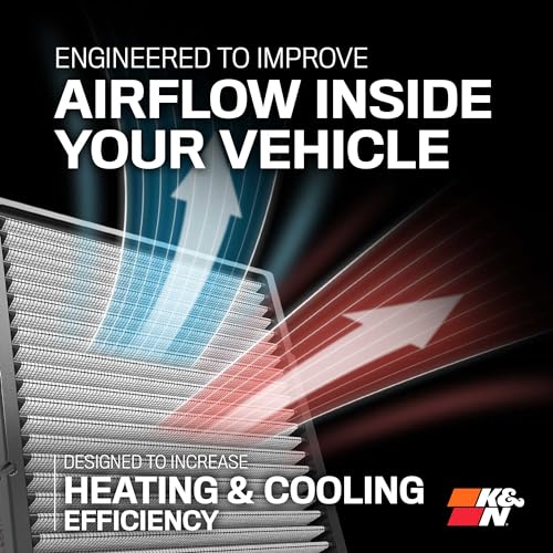 K&N LIFETIME Cabin Air Filter: Premium, Washable, Clean Air for - Product Imagery