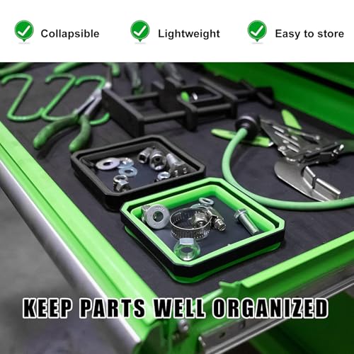 Yourkar Collapsible Magnetic Parts Tray, 4.5 Inch Foldable - Product Imagery
