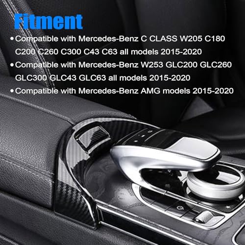 FZJDSD Carbon Fiber Style Front Console Cover 2056803407 fit for - Product Imagery