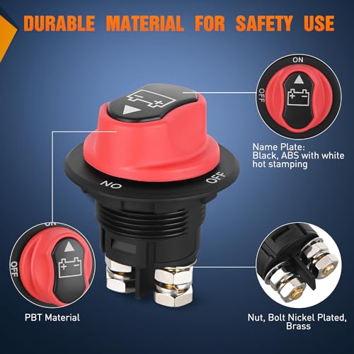 Nilight Battery Disconnect Switch 100A Master Isolator - Product Imagery
