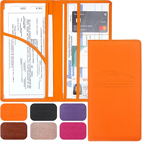 LumiMokki Premium Car Registration & Insurance Card Holder, - Product Imagery