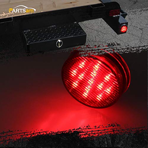 Partsam 10x 2.5 Round Red 13 LED Side Marker Clearance Lights - Product Imagery
