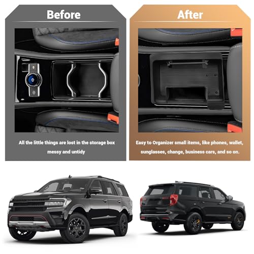 YEE PIN Console Organizer 2026 Tiguan Rline Black Center Console - Product Imagery