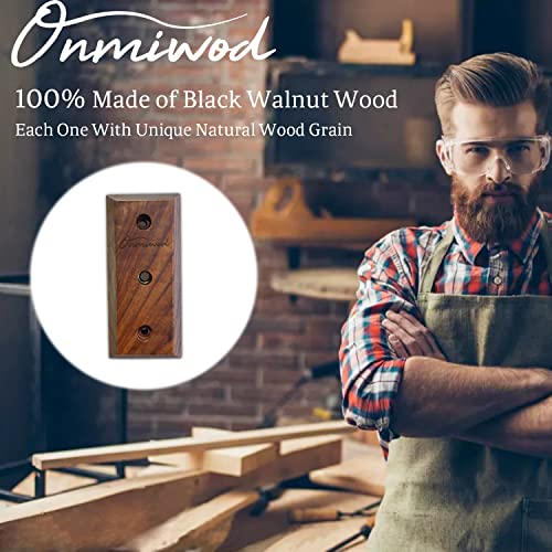 Onmiwod Guitar Wall Mount, Auto Lock Walnut Wood Guitar Hanger, - Product Imagery