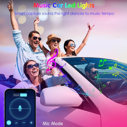 Interior Car Lights Keepsmile Car Accessories APP Control with - Product Imagery