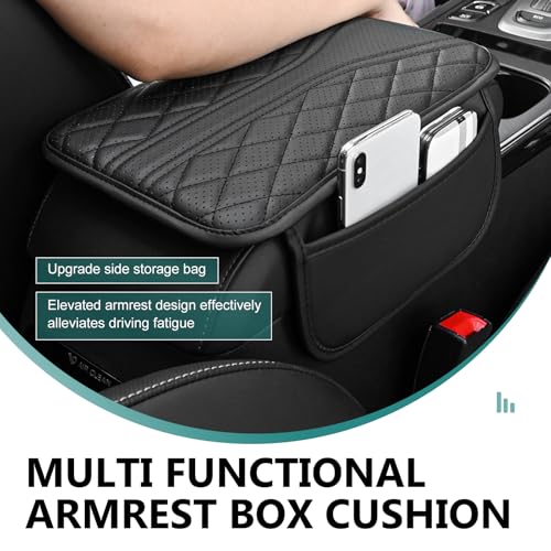 Car Center Console Cover, Multi-functional Leather - Product Imagery