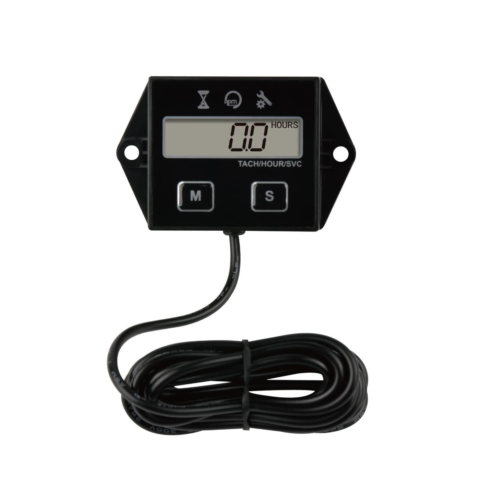 YOOREAL Digital Inductive Tach Hour Meter,RPM Gauge Meter - Product Imagery