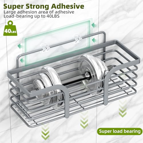 Yougai Dark Gray Shower Shelves, Bathroom Organizers and Storage - Product Imagery