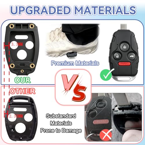 Key Fob Cover Replacement for Honda 2003-2015 Accord Civic CRV - Product Imagery