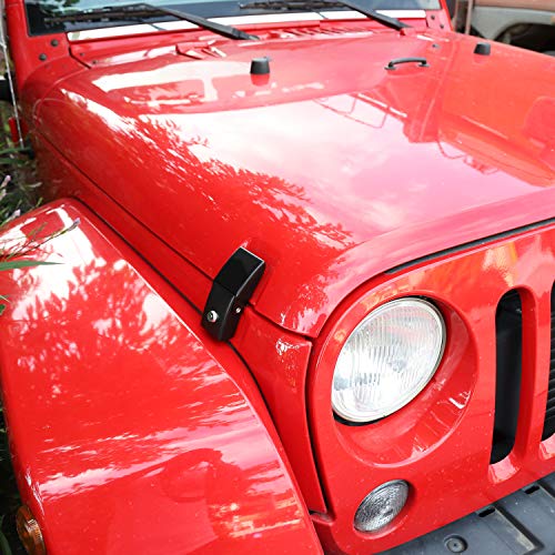 JeCar Steel Hood Latches Compatible with Jeep Wrangler 2007-2023 - Product Imagery