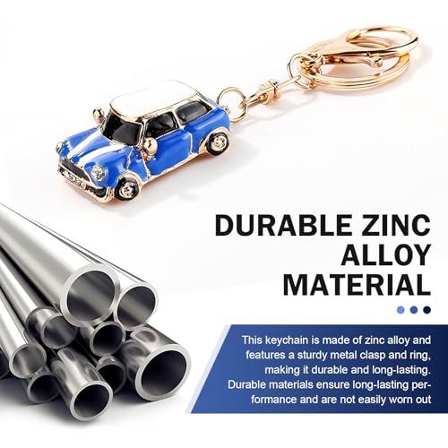 Car KeyChain, Cute 3D Metal Car Model Keychain with Ring, - Product Imagery