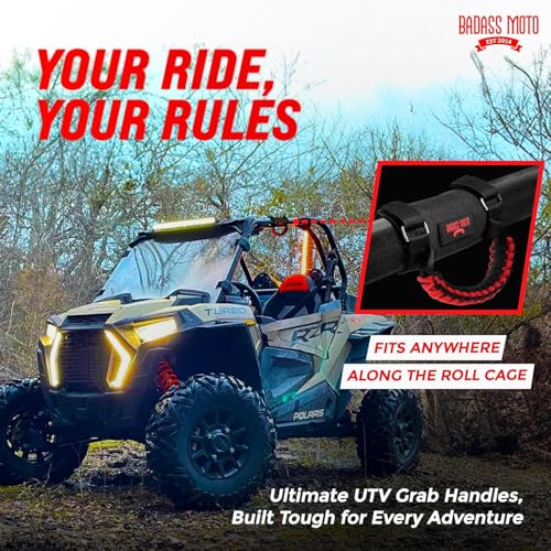 Badass Moto Roll Bar Grab Handles - SXS, ATV, & UTV Grab Handles - Product Imagery