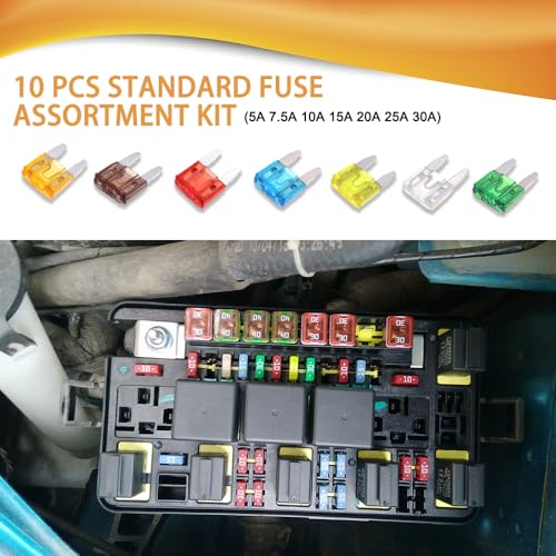 10PCS Car Fuses Assortment Kit, Automotive Replacement Fuses, 5A - Product Imagery