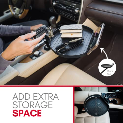 Macally Cup Holder Tray for Car - Adjustable Car Tray Table - - Product Imagery