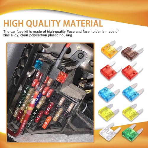10PCS Car Fuses Assortment Kit, Automotive Replacement Fuses, 5A - Product Imagery