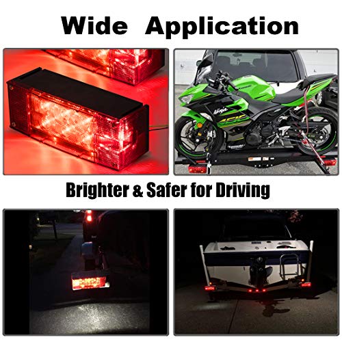 CZC AUTO 12V LED Low Profile Submersible Rectangular Trailer - Product Imagery