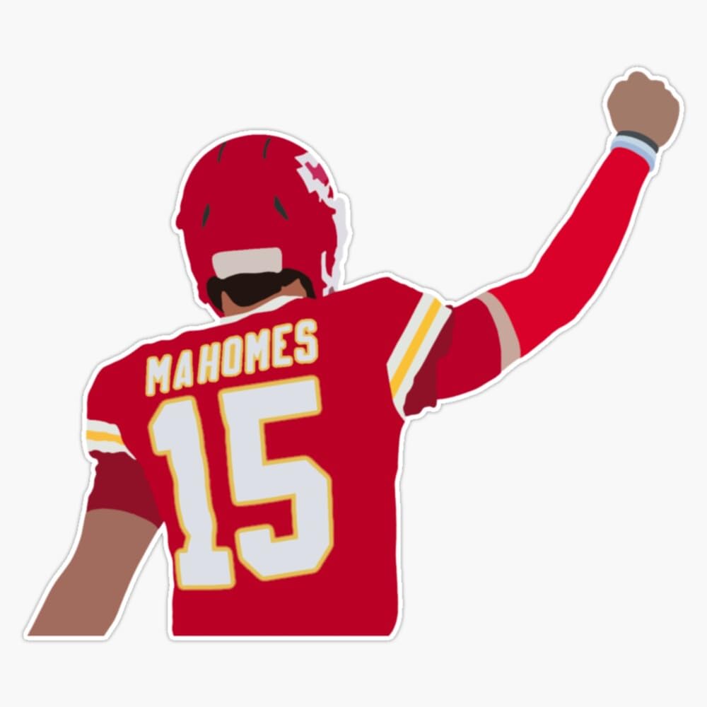 Patrick Mahomes Sticker Bumper Sticker Vinyl Decal 5" - Product Imagery