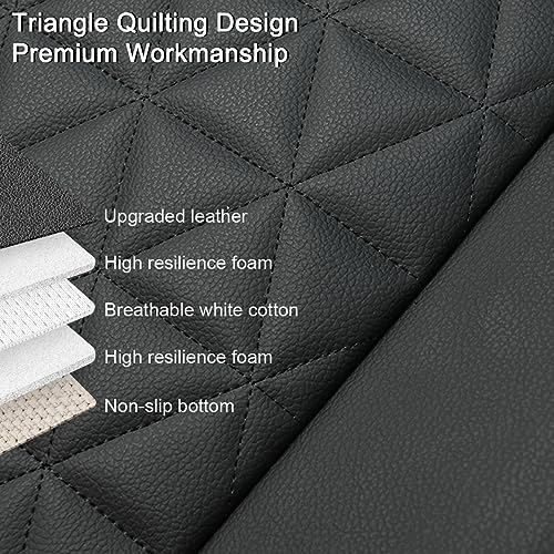 Black Panther Luxury Faux Leather Car Seat Cover Front Bottom - Product Imagery
