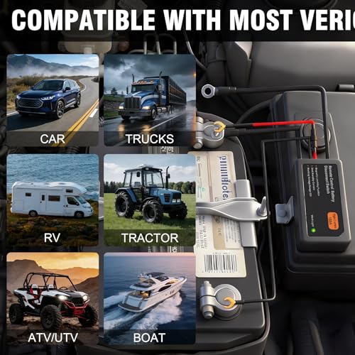 Battery Kill Switch for Car 12V 100A, Remote Battery Disconnect - Product Imagery