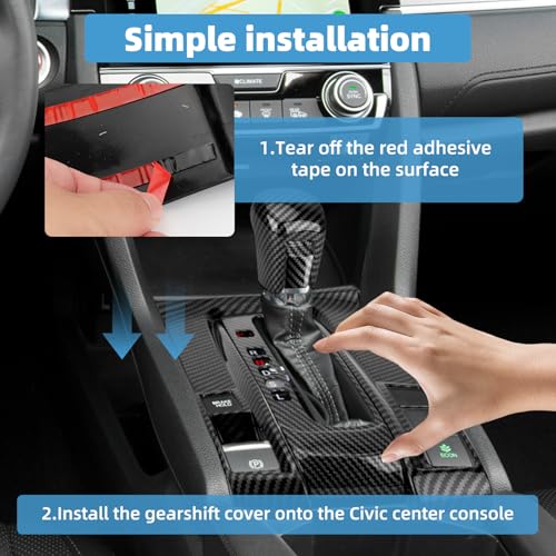 Center Console Gear Shift Panel Cover for Honda 10th Gen Civic - Product Imagery