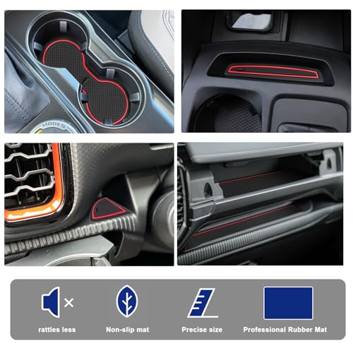 2026 2025 2024 Ranger Raptor Slot Mats Center Console Liner Door - Product Imagery