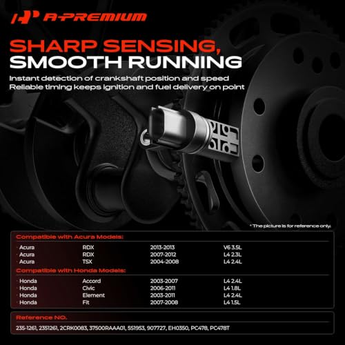 A-Premium Engine Crankshaft Position Sensor Compatible with - Product Imagery