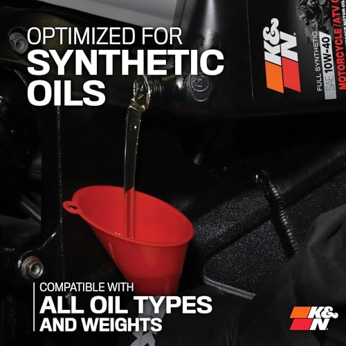 K&N Motorcycle Oil Filter: High Performance, Premium, KN-652 - Product Imagery