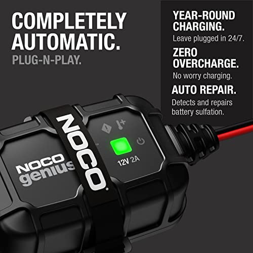 NOCO GENIUS2D 2A 12V Onboard Battery Charger, Trickle Charger & - Product Imagery