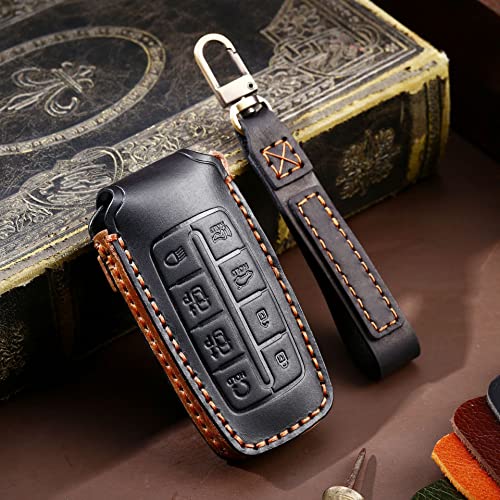 KUNIO Car Key Fob Cover Case Fit for Genesis G80 GV80 G70 GV70 - Product Imagery
