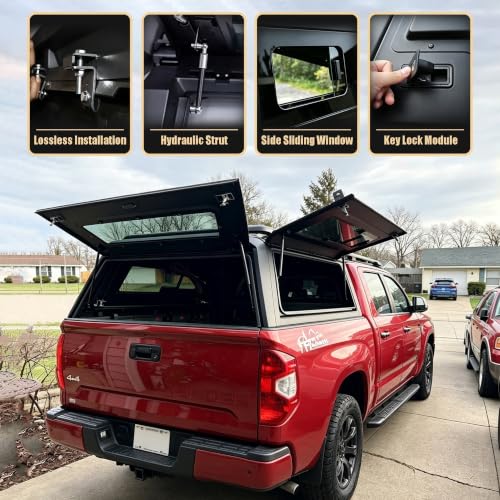 5ft Truck Cap Camper Shell for Honda Ridgeline 2006-2014 - Product Imagery