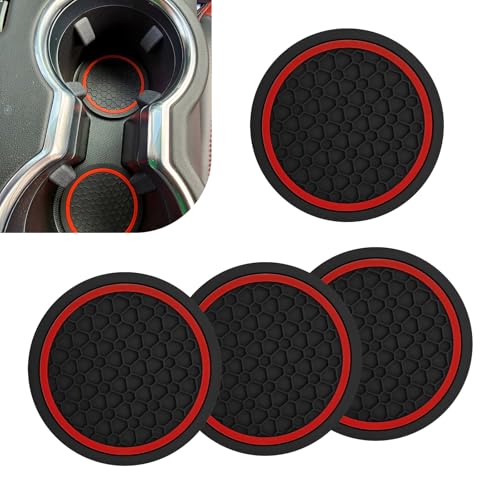 4PCS Car Cup Coasters, 2.75 Inch Cup Holder Coaster, Non-Slip - Product Imagery
