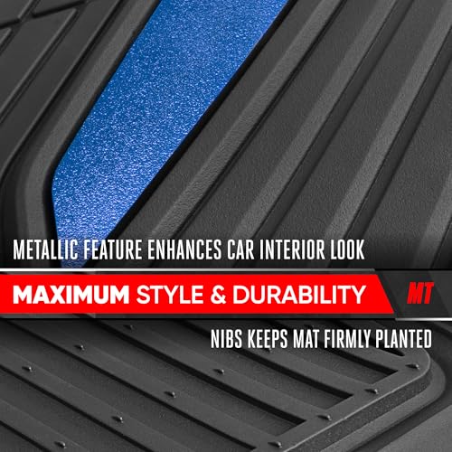 Motor Trend ChromeTech Car Floor Mats Full Set - Durable Rubber - Product Imagery