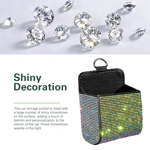 Bling Car Air Vent Storage Organizer, Car Rhinestone Air Vent - Product Imagery