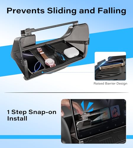 TAZENI for Tesla Model Y & 3 Under Screen Storage, fit Juniper, - Product Imagery