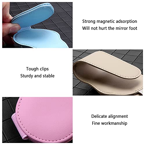 OFBAND Magnetic Sunglass Holder for Visor, PU Leather Car - Product Imagery