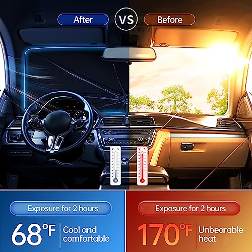 2026 Windshield Sun Shade Umbrella, Foldable Car Sunshade, 99% - Product Imagery