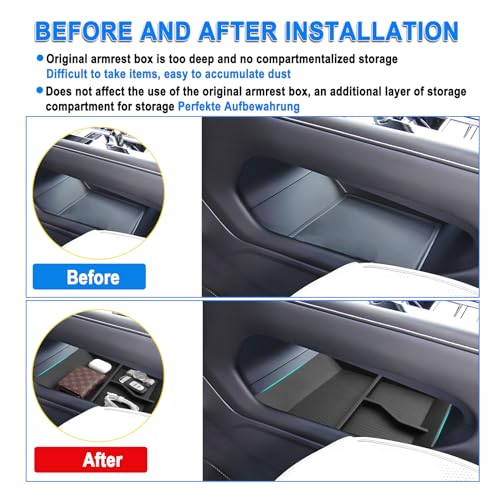 SHAOHAO for 2026 Volkswagen Atlas Under Console Organizer for - Product Imagery