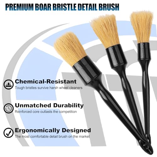 8Pcs Wheel Brush, Tire Brush, Wheel Cleaner Brush Set - 2 Soft - Product Imagery