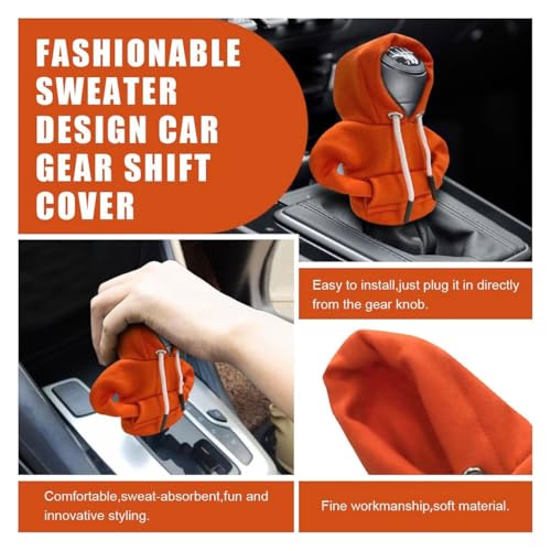 JOYCOURT 2PCS Car Gear Shift Hoodie Auto Shifter Knob Cover, - Product Imagery